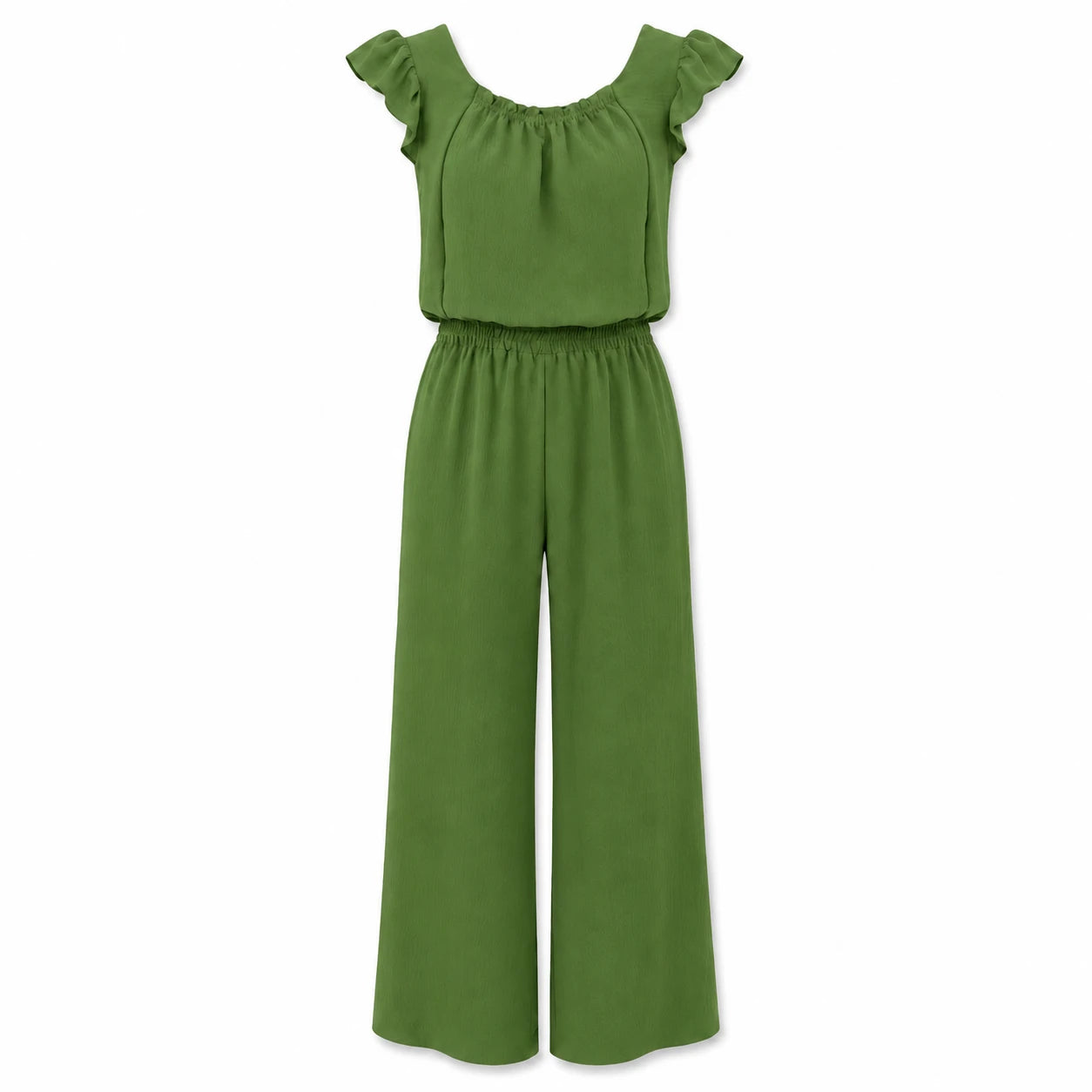Ruffle Sleeve Wide Leg Jumpsuit WHD0606155