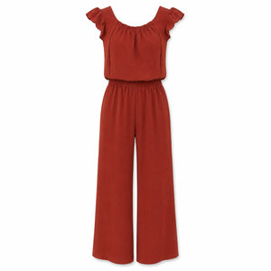 Ruffle Sleeve Wide Leg Jumpsuit WHD0606155