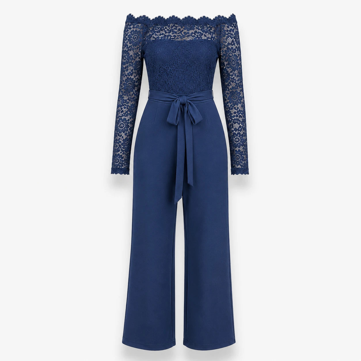 Lace Off-Shoulder Wide Leg Jumpsuit WHD0606161