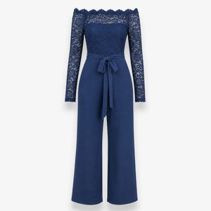 Lace Off-Shoulder Wide Leg Jumpsuit WHD0606161