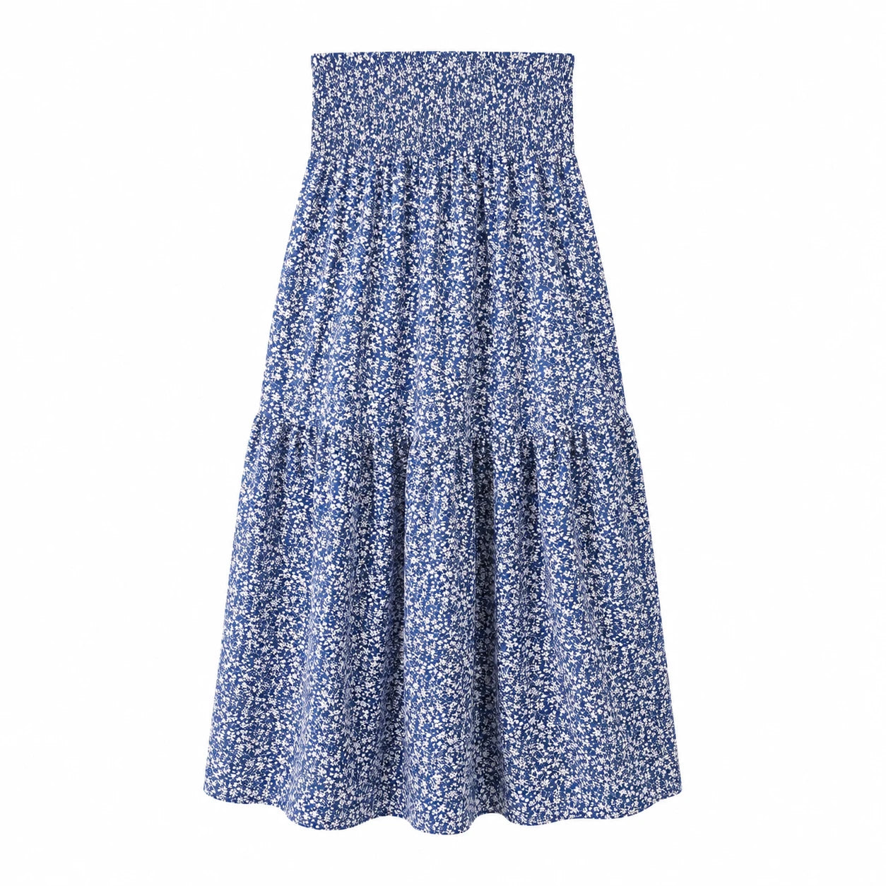 Floral Smocked Maxi Skirt WHD0606163