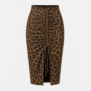 Ruched Drawstring Midi Skirt WHD0606166