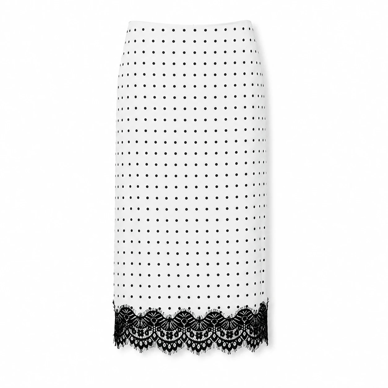 Polka Dot Lace Midi Skirt WHD0606169