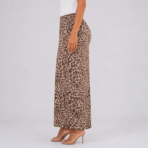 Leopard Print Maxi Skirt WHD0606170