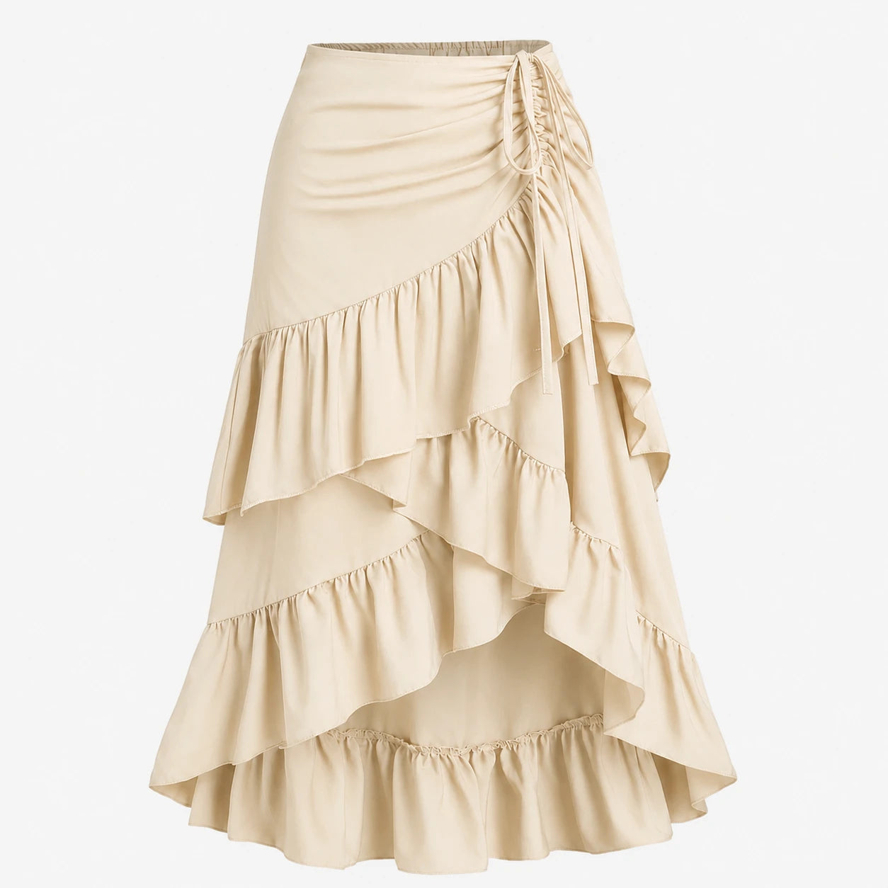 Tiered Ruffle Maxi Skirt WHD0606171