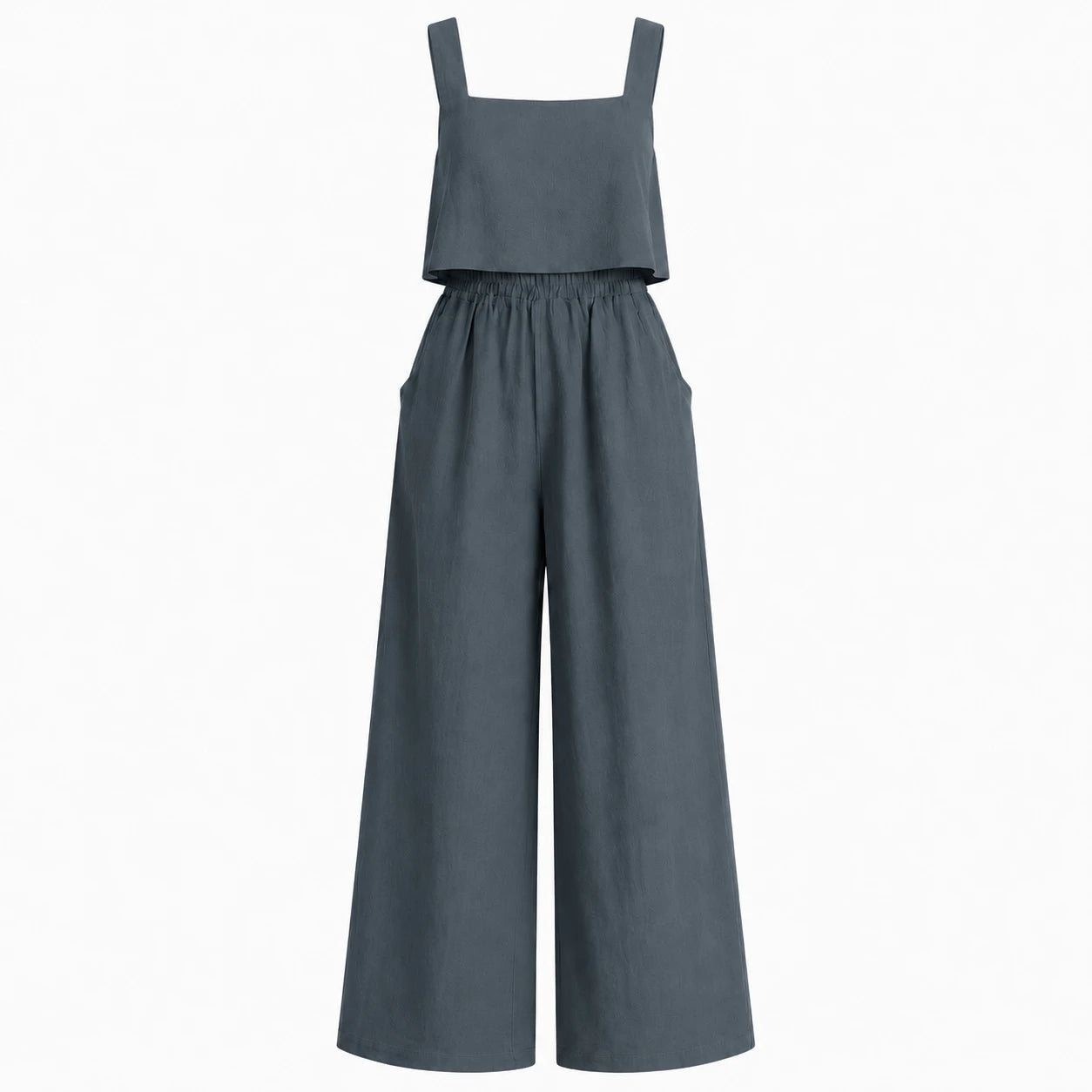 Square Neck Wide Leg Jumpsuit WHD0606175