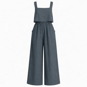 Square Neck Wide Leg Jumpsuit WHD0606175
