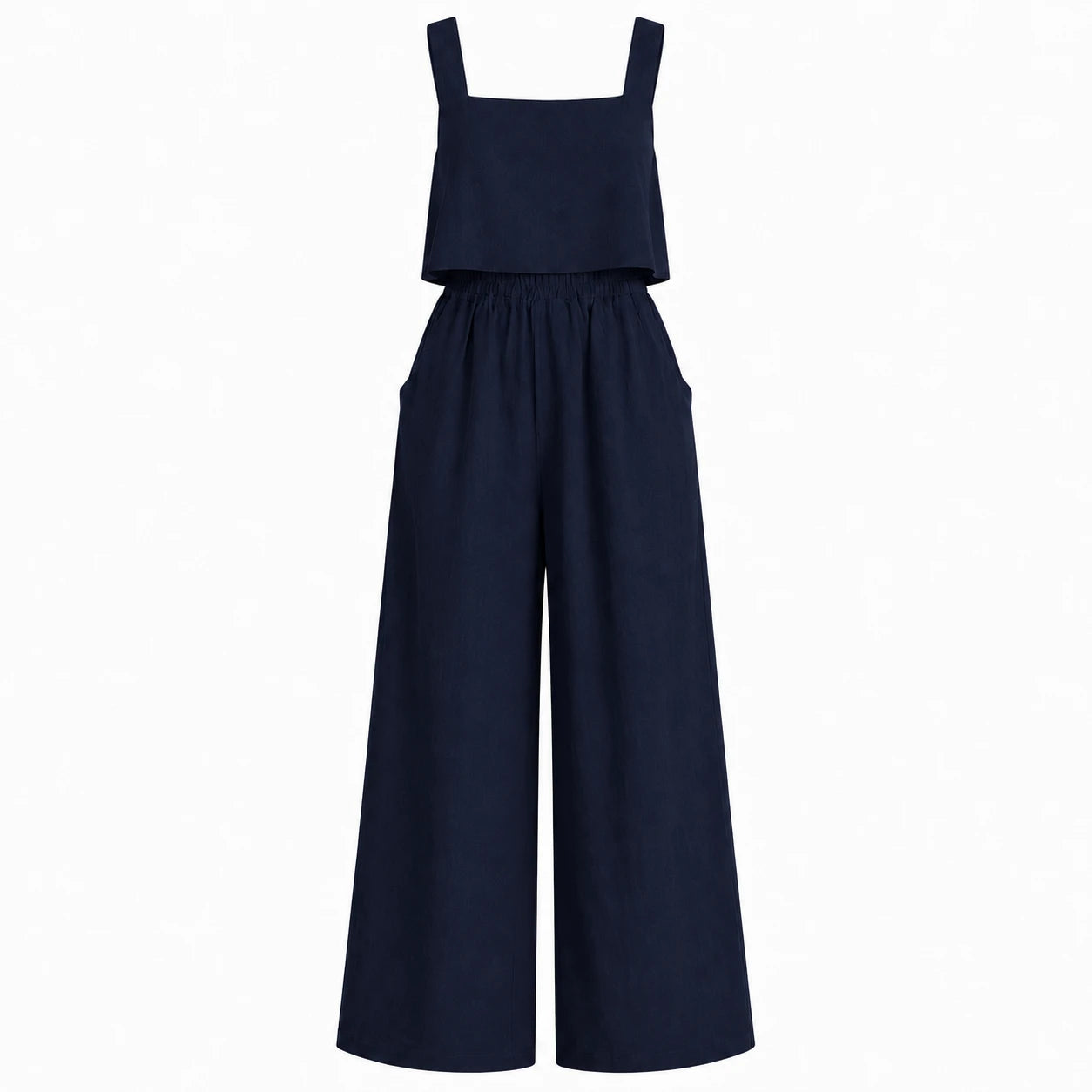 Square Neck Wide Leg Jumpsuit WHD0606175