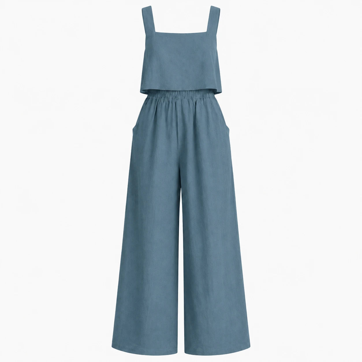 Square Neck Wide Leg Jumpsuit WHD0606175