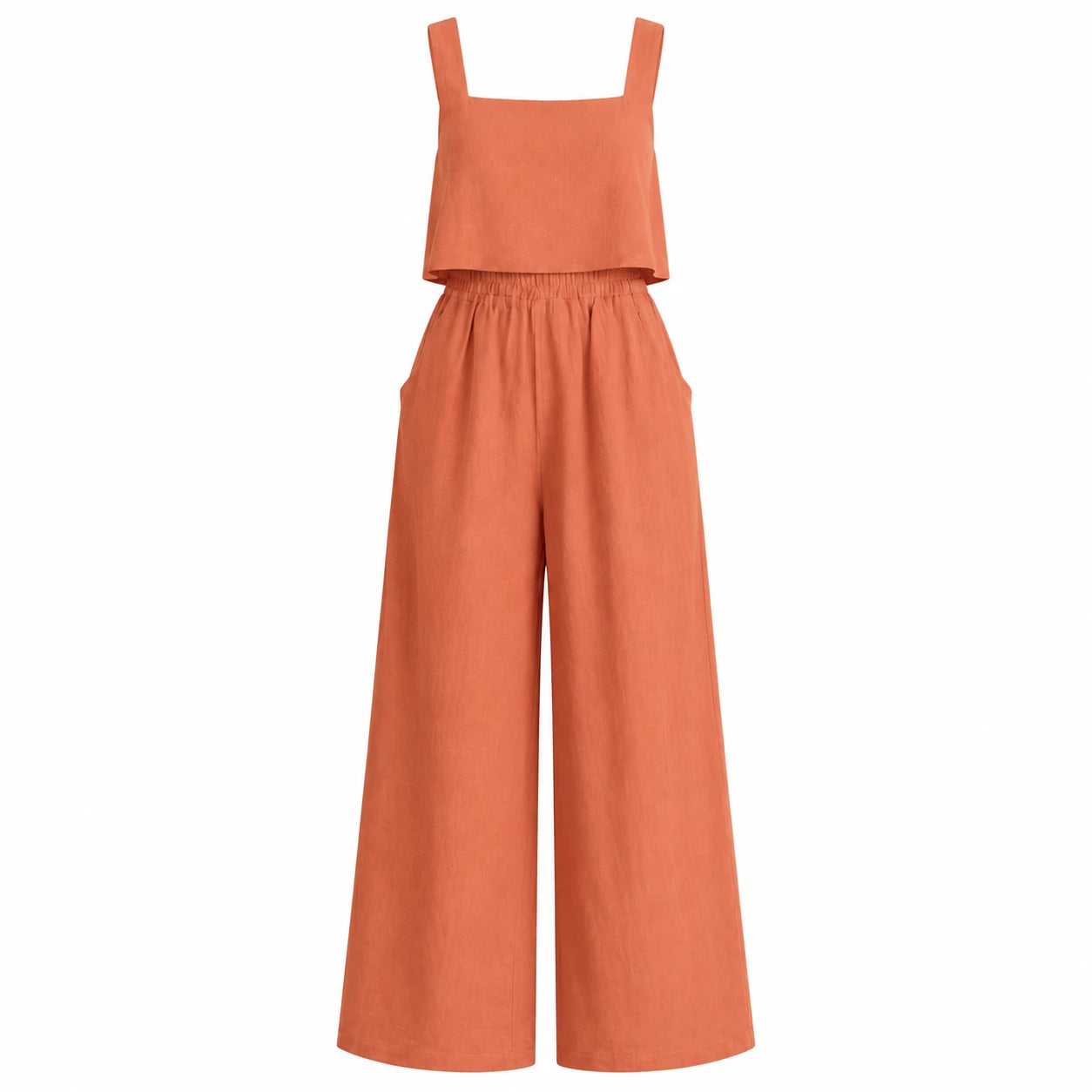 Square Neck Wide Leg Jumpsuit WHD0606175