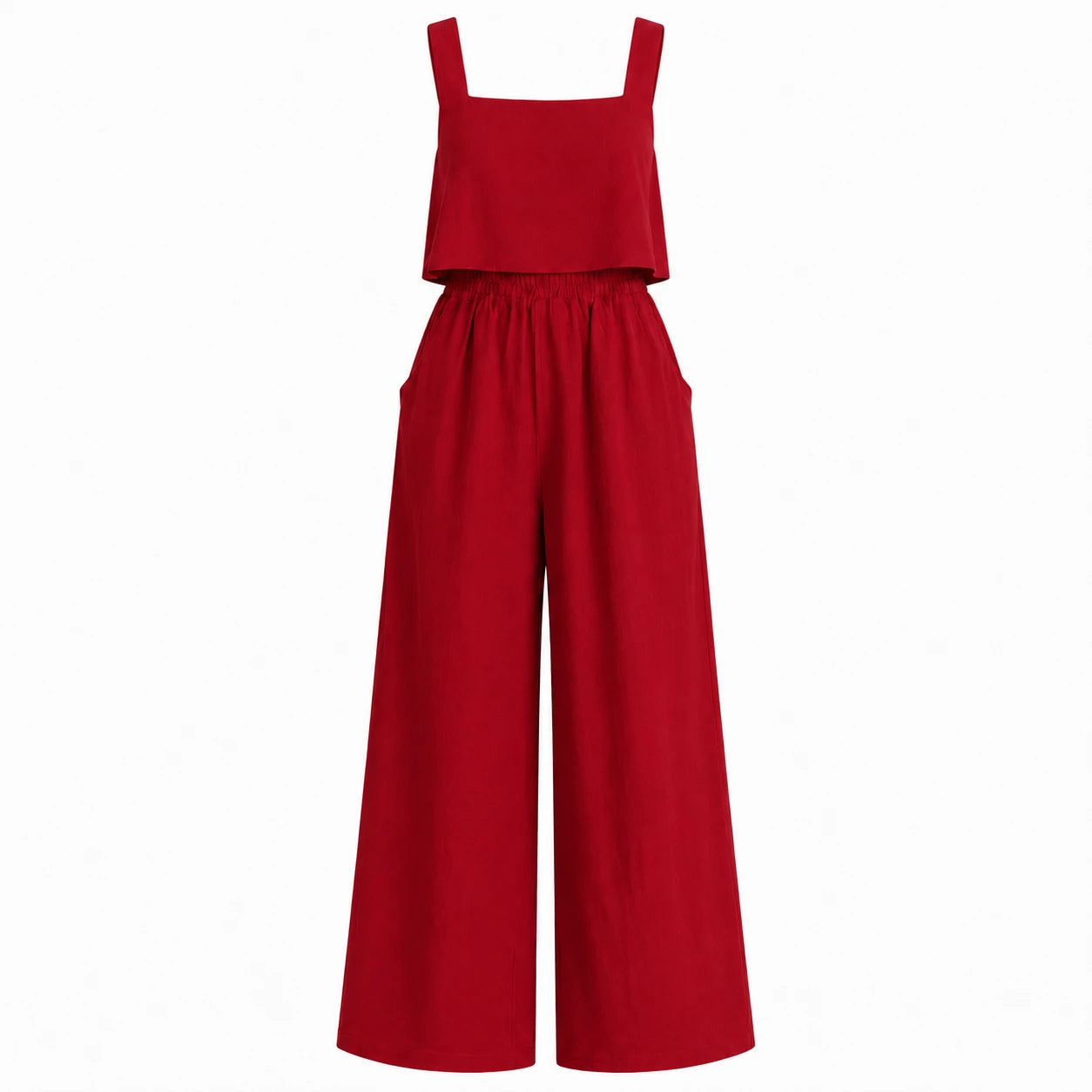 Square Neck Wide Leg Jumpsuit WHD0606175