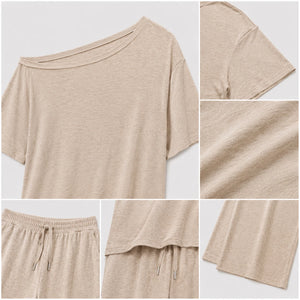 Asymmetric Lounge Pant Set WHD0606177