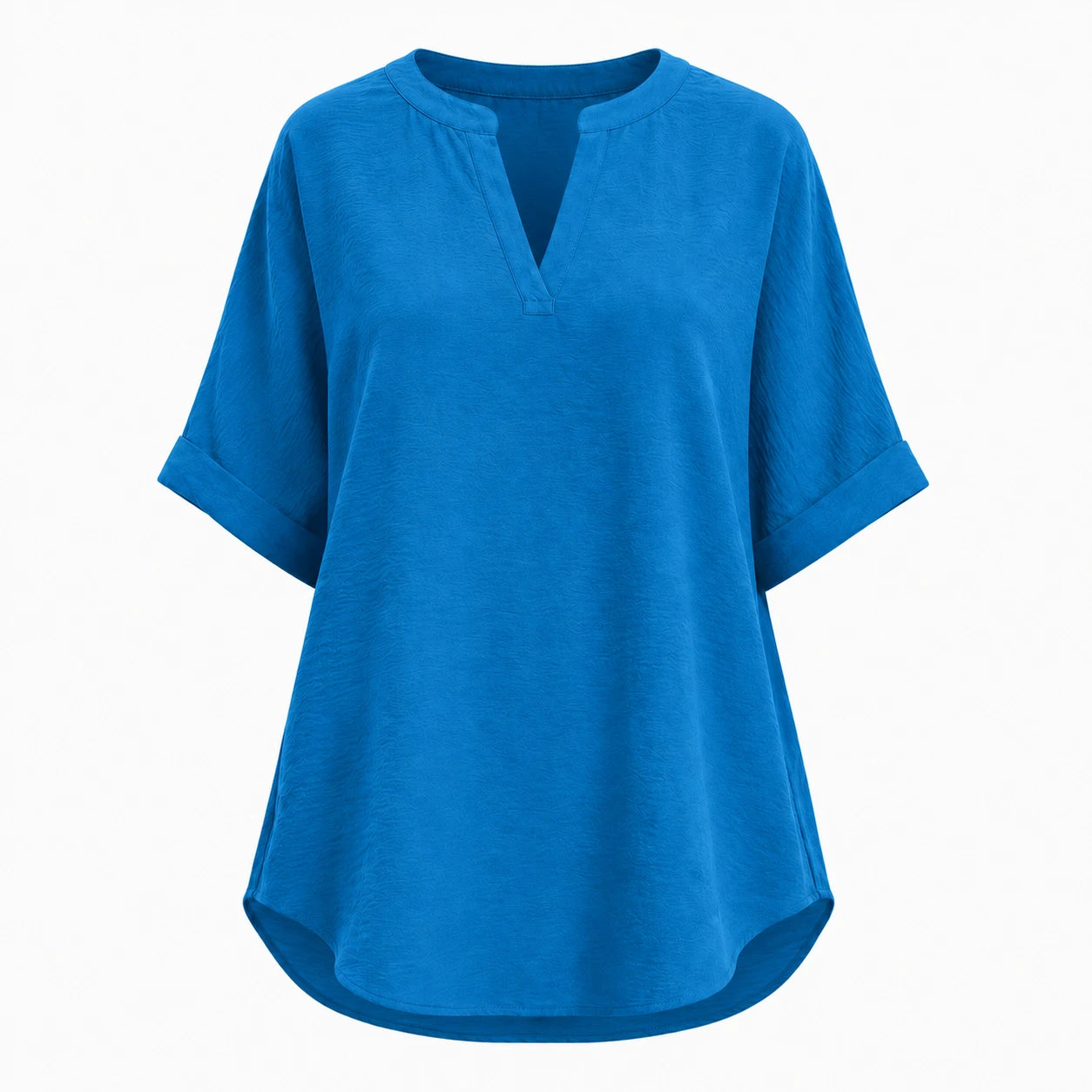Split Neck Relaxed Top WHD0606183