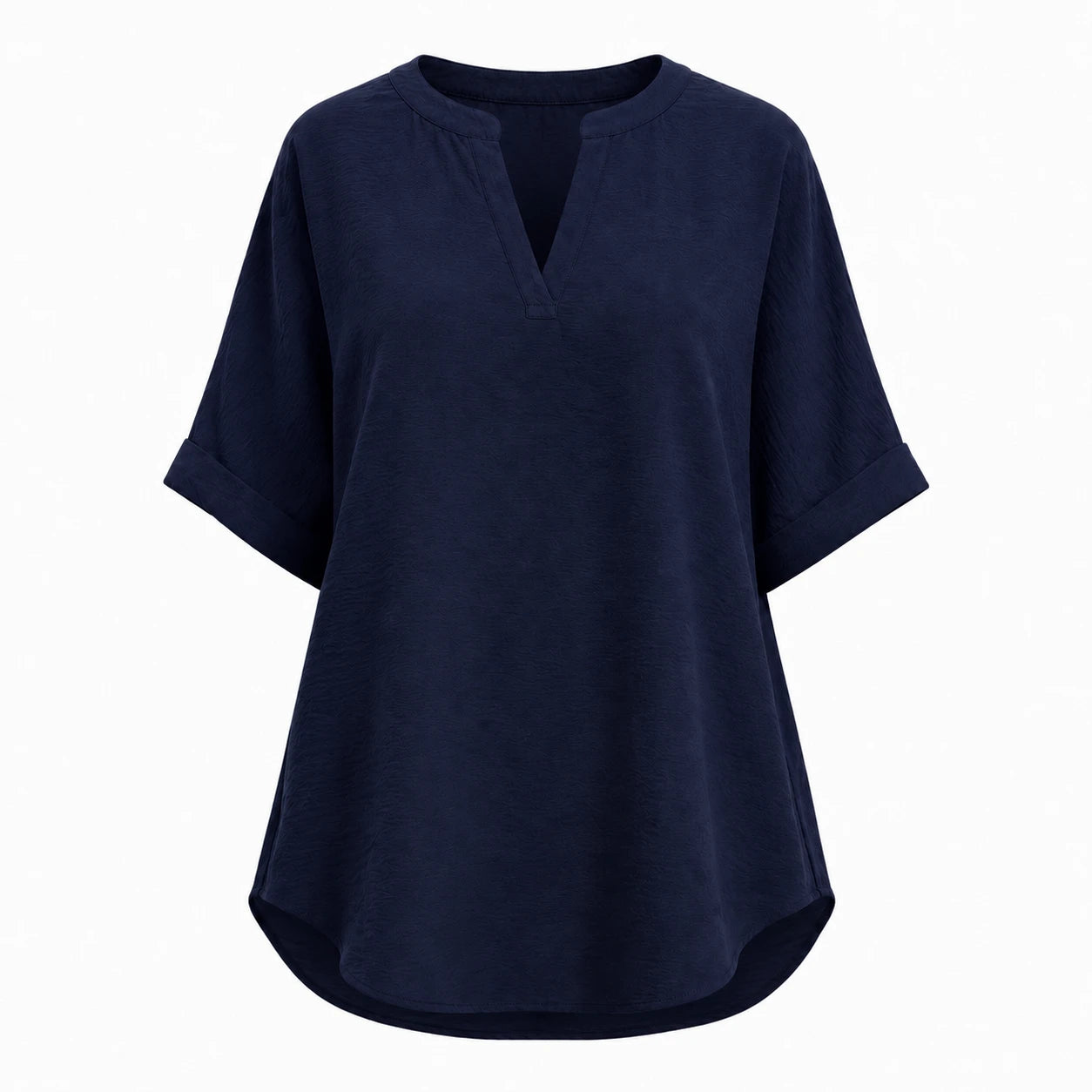 Split Neck Relaxed Top WHD0606183