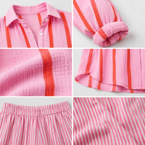 Striped Resort Shirt Set WHD0606184