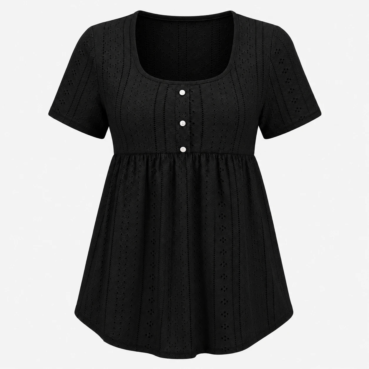 Eyelet Babydoll Tunic Top WHD0606185