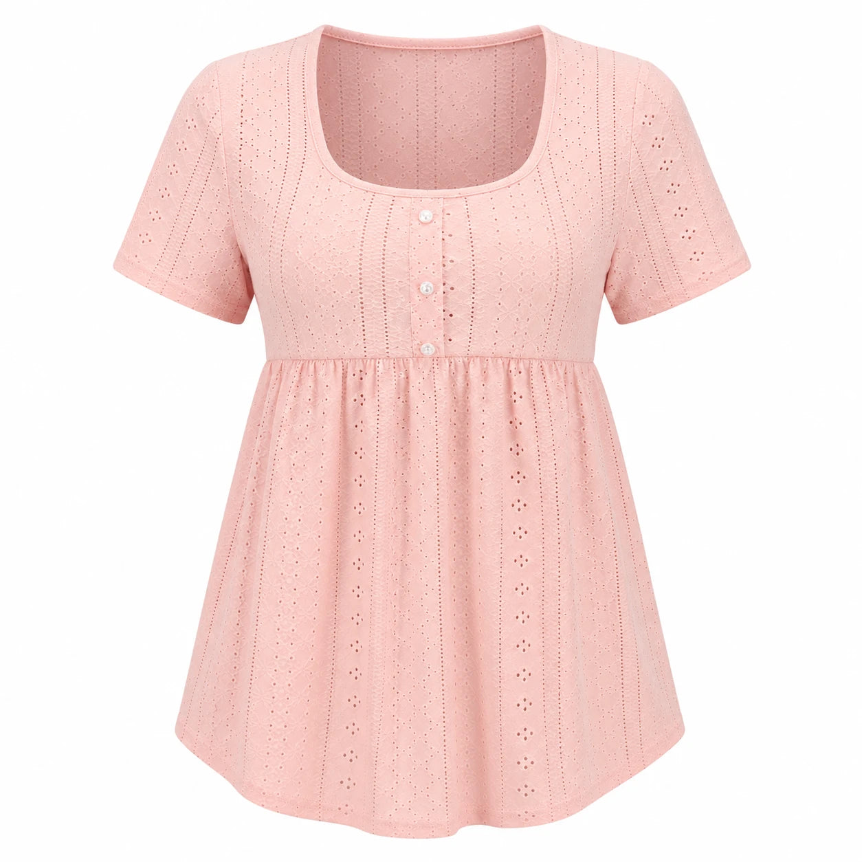 Eyelet Babydoll Tunic Top WHD0606185