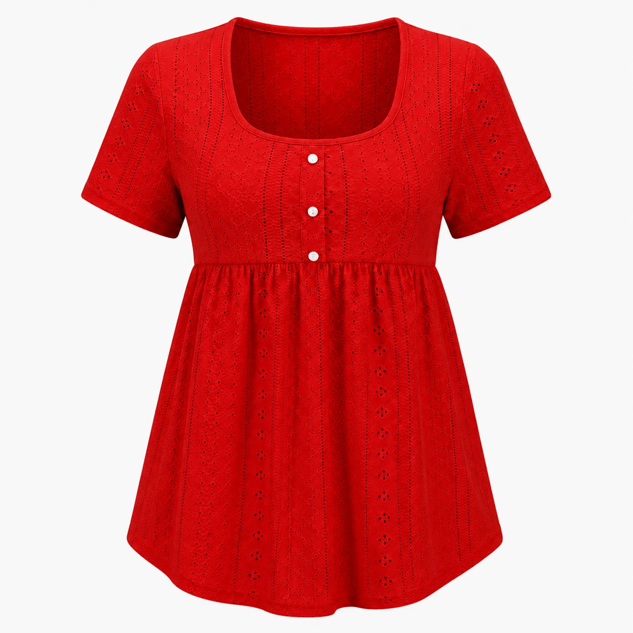 Eyelet Babydoll Tunic Top WHD0606185