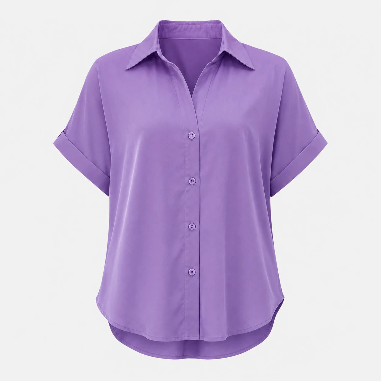 Relaxed Button Front Shirt WHD0606189
