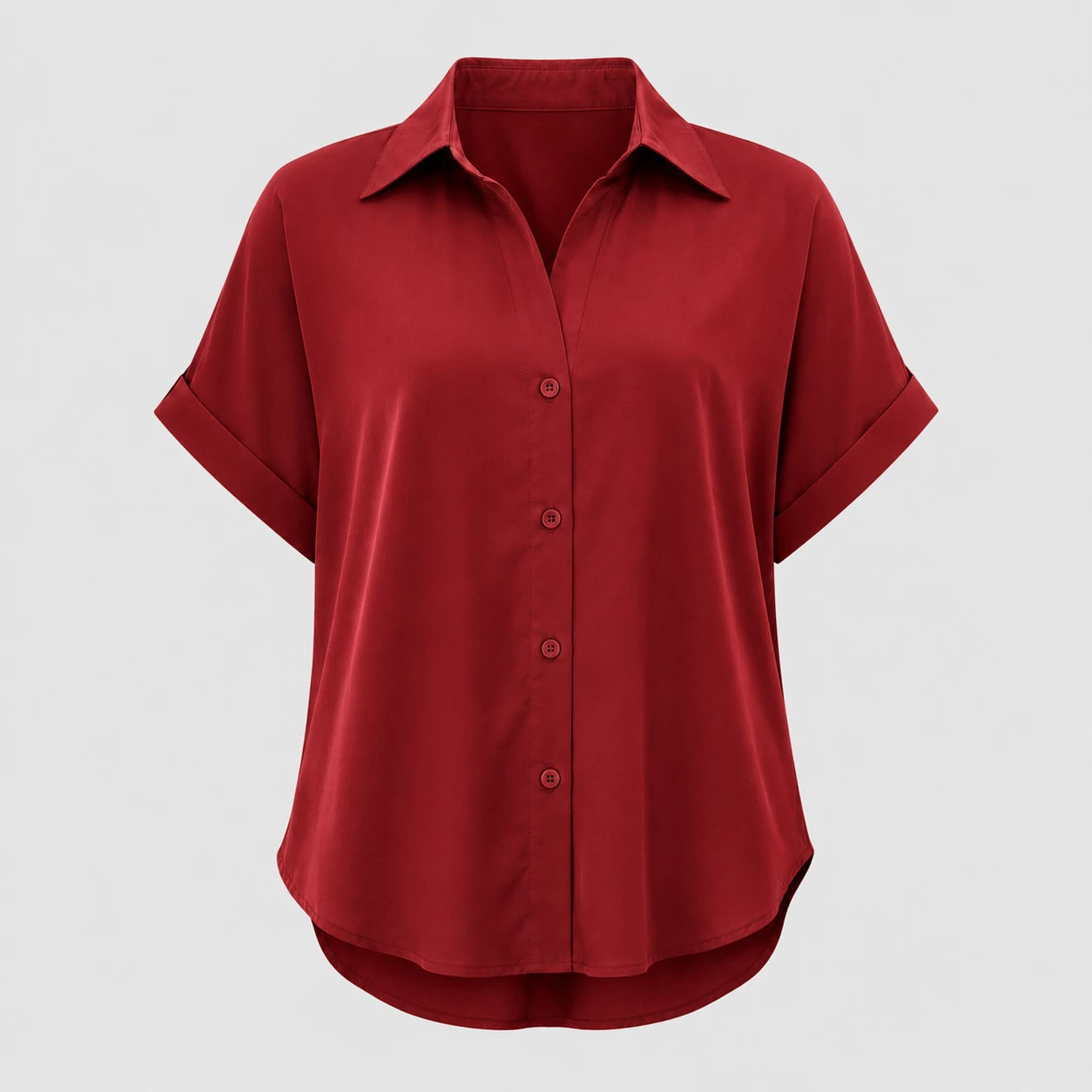 Relaxed Button Front Shirt WHD0606189