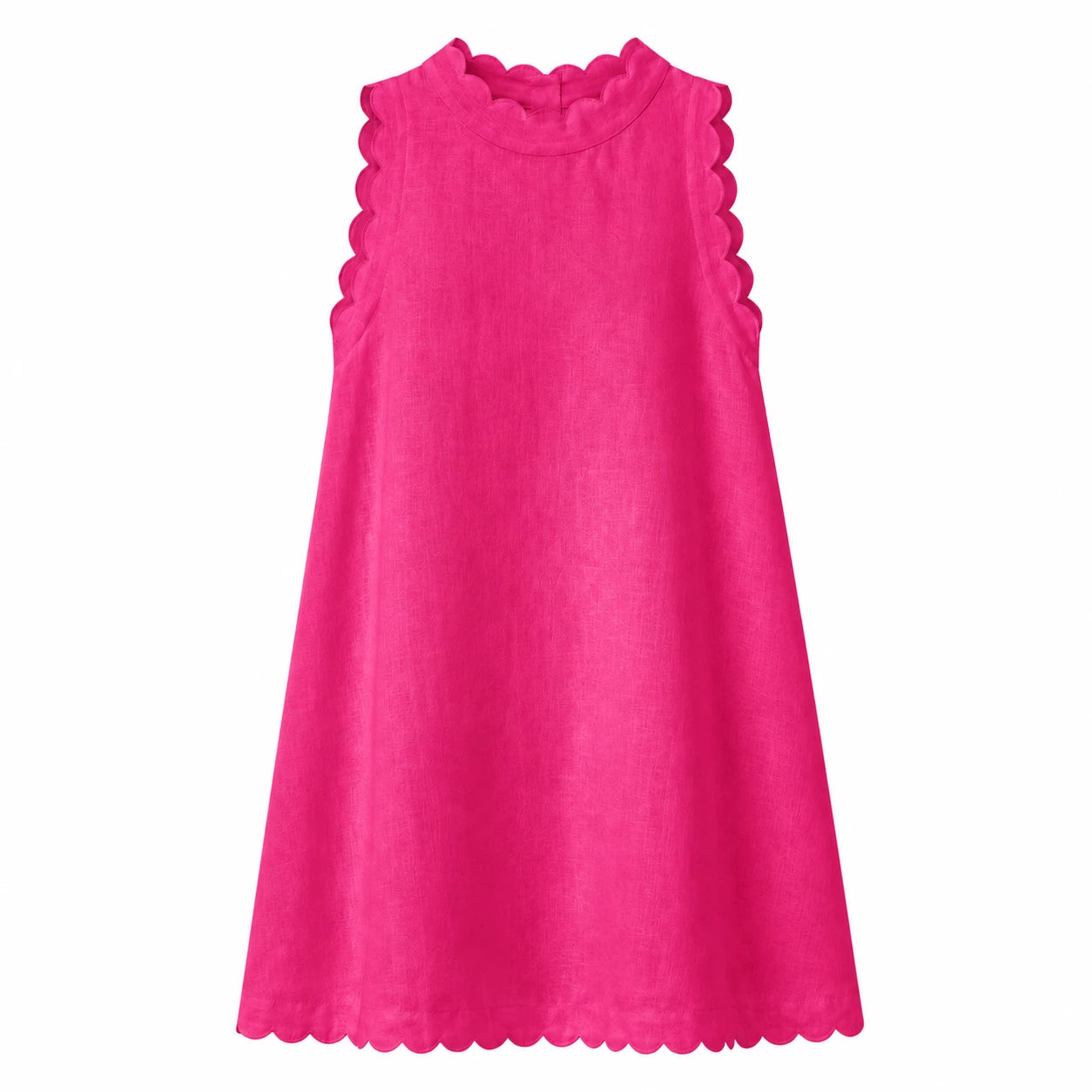 Scalloped Sleeveless Mini Dress WHD0606197