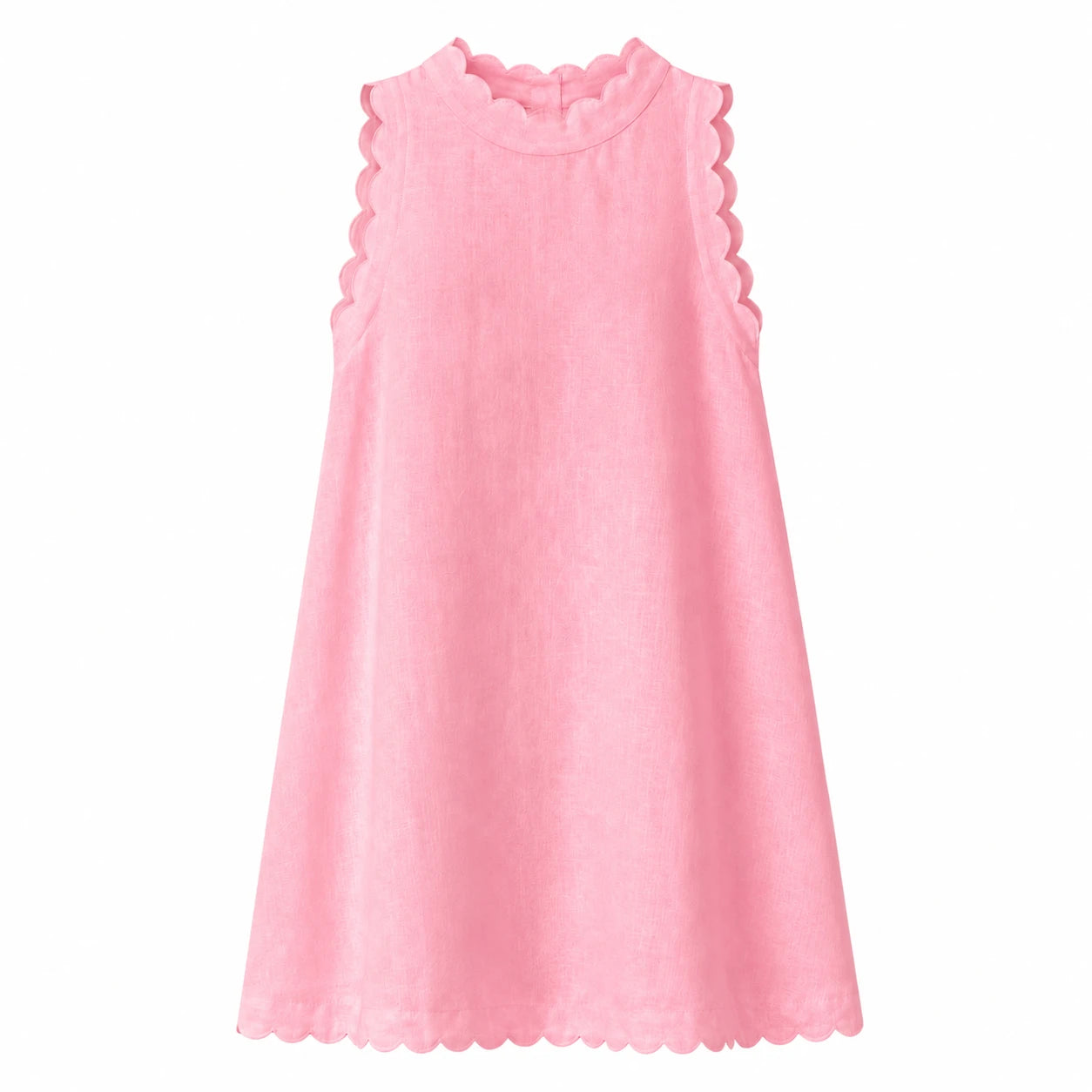 Scalloped Sleeveless Mini Dress WHD0606197