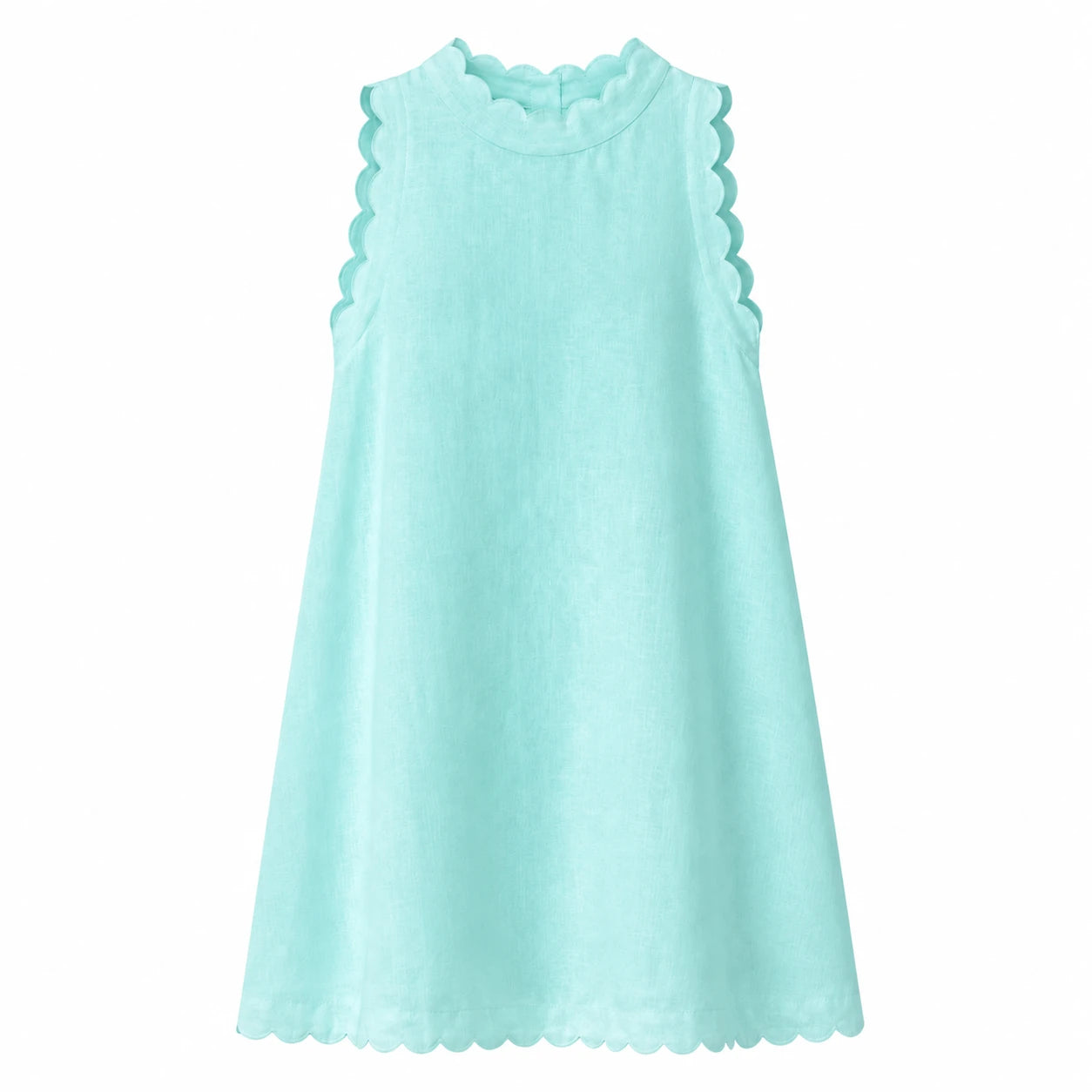 Scalloped Sleeveless Mini Dress WHD0606197