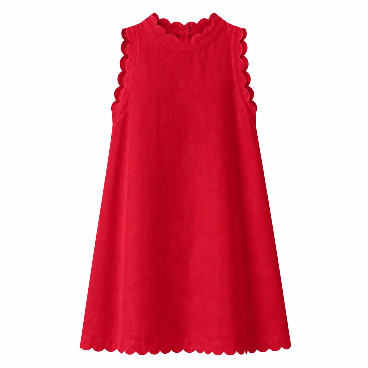Scalloped Sleeveless Mini Dress WHD0606197