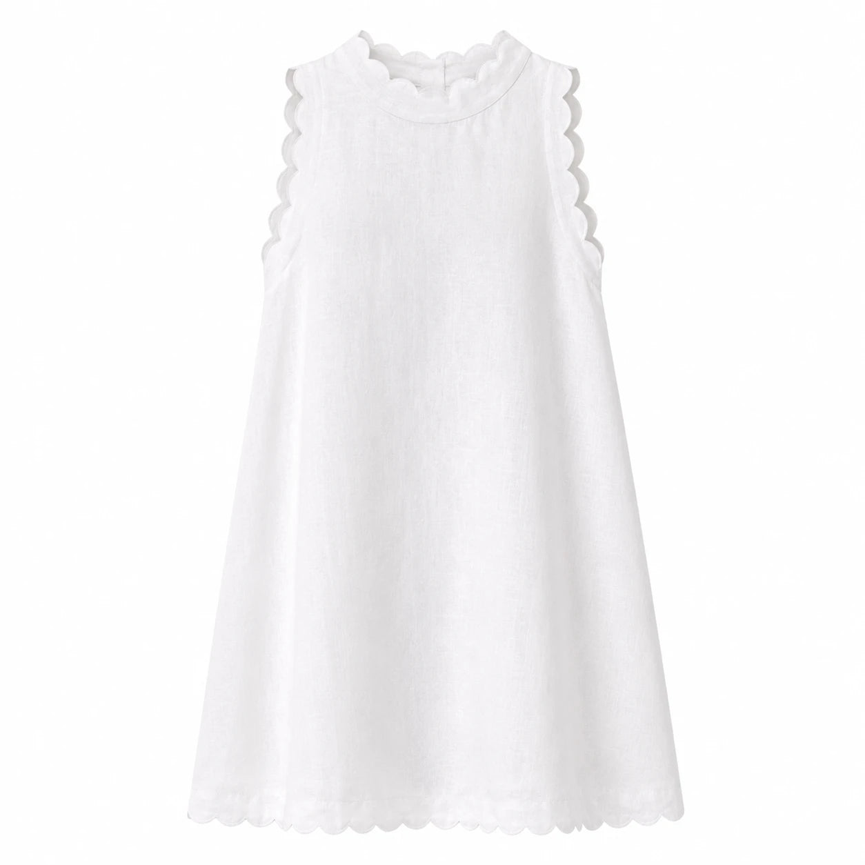 Scalloped Sleeveless Mini Dress WHD0606197