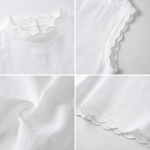Scalloped Sleeveless Mini Dress WHD0606197