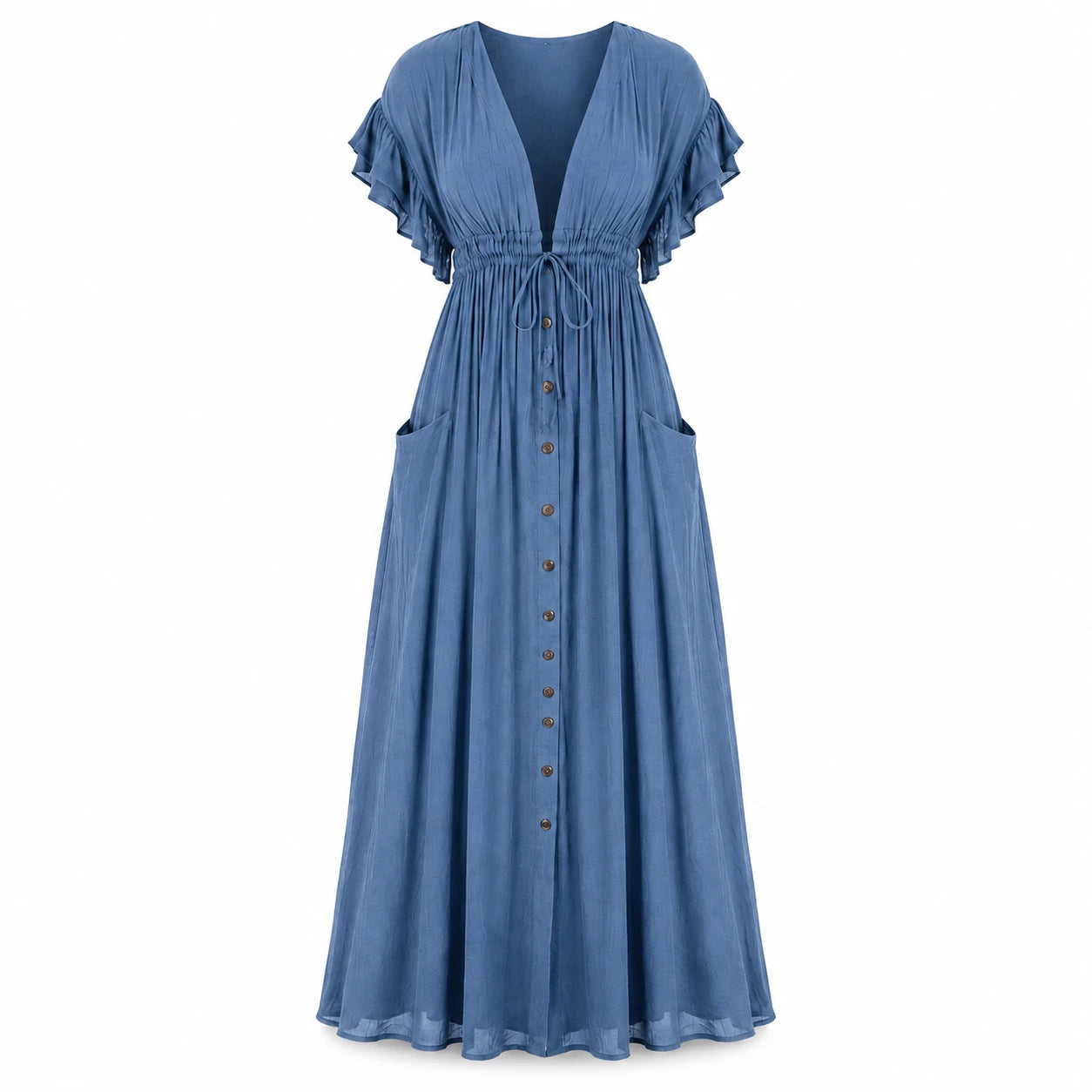 Ruffle Sleeve Maxi Dress WHD0606198