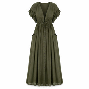 Ruffle Sleeve Maxi Dress WHD0606198