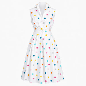 Sleeveless Collared Midi Dress WHD0606200