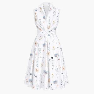 Sleeveless Collared Midi Dress WHD0606200