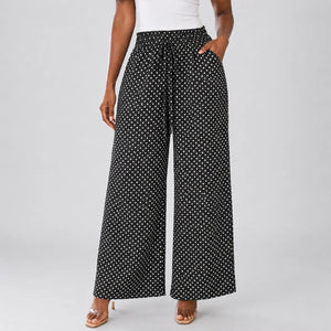 Polka Dot Wide Leg Pants WHD0606204