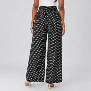 Polka Dot Wide Leg Pants WHD0606204