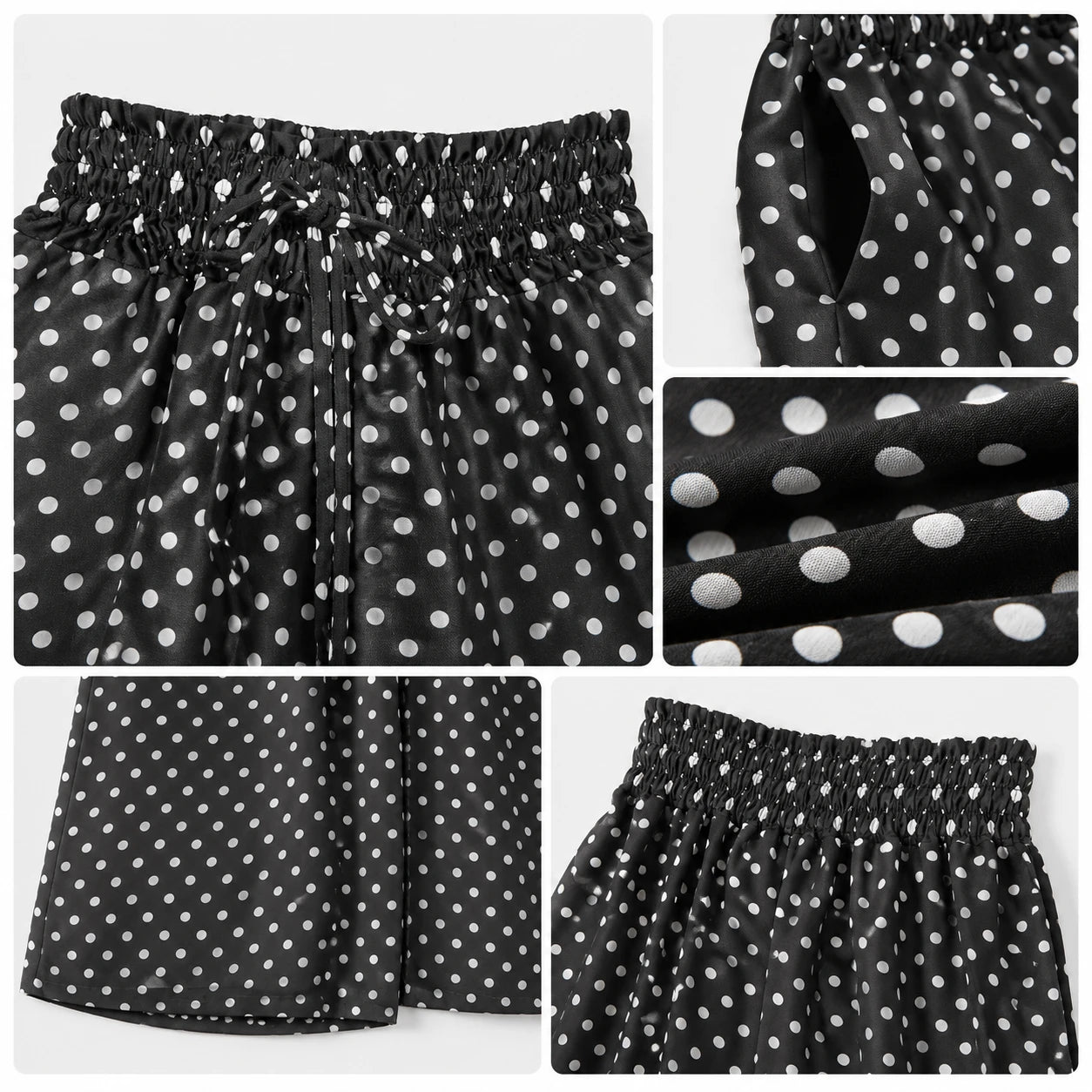 Polka Dot Wide Leg Pants WHD0606204