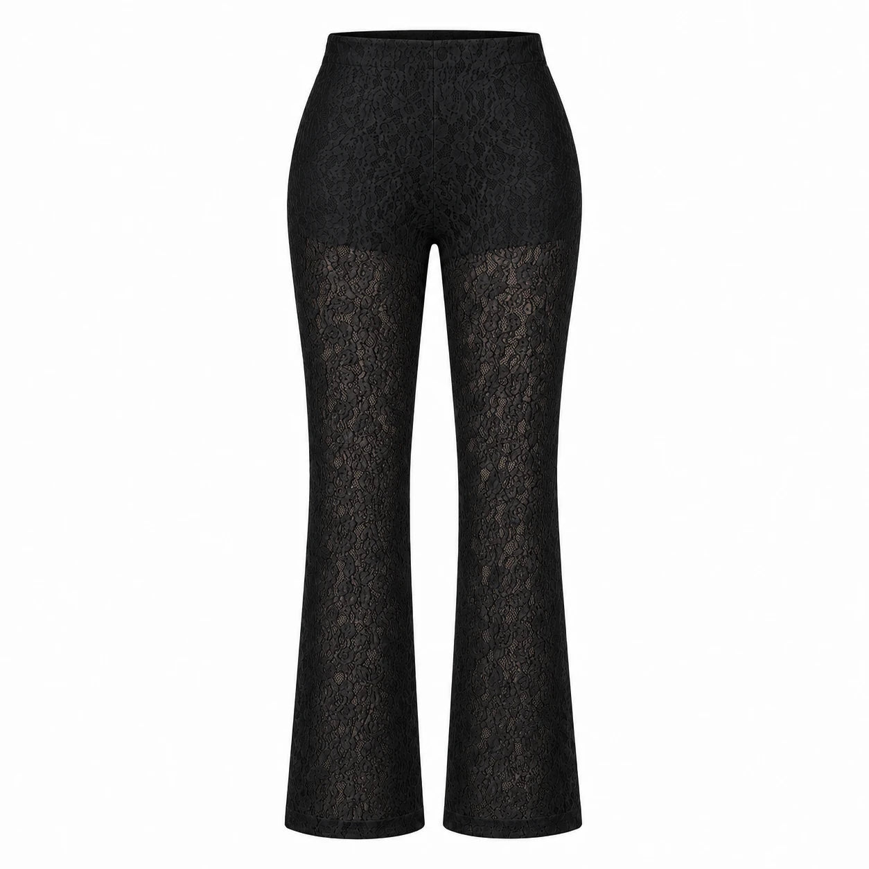 White Lace Flare Pants WHD0606211