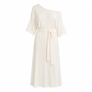 Off-Shoulder Belted Midi Dress WHD0606212