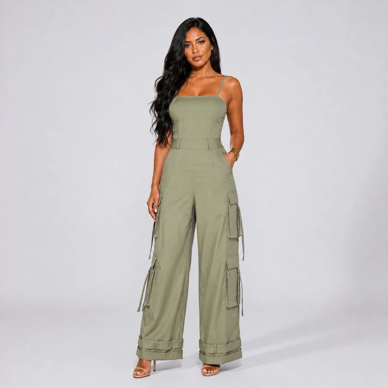 Cargo Wide Leg Jumpsuit WHD0606215