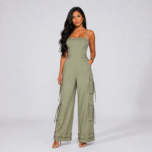 Cargo Wide Leg Jumpsuit WHD0606215