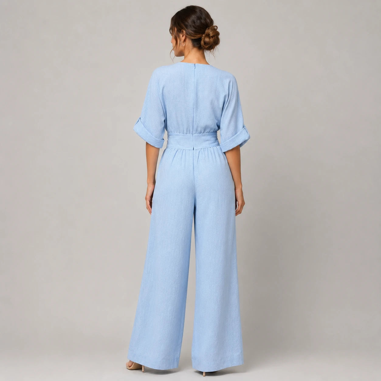 Sheer Overlay Black Jumpsuit WHD0606220