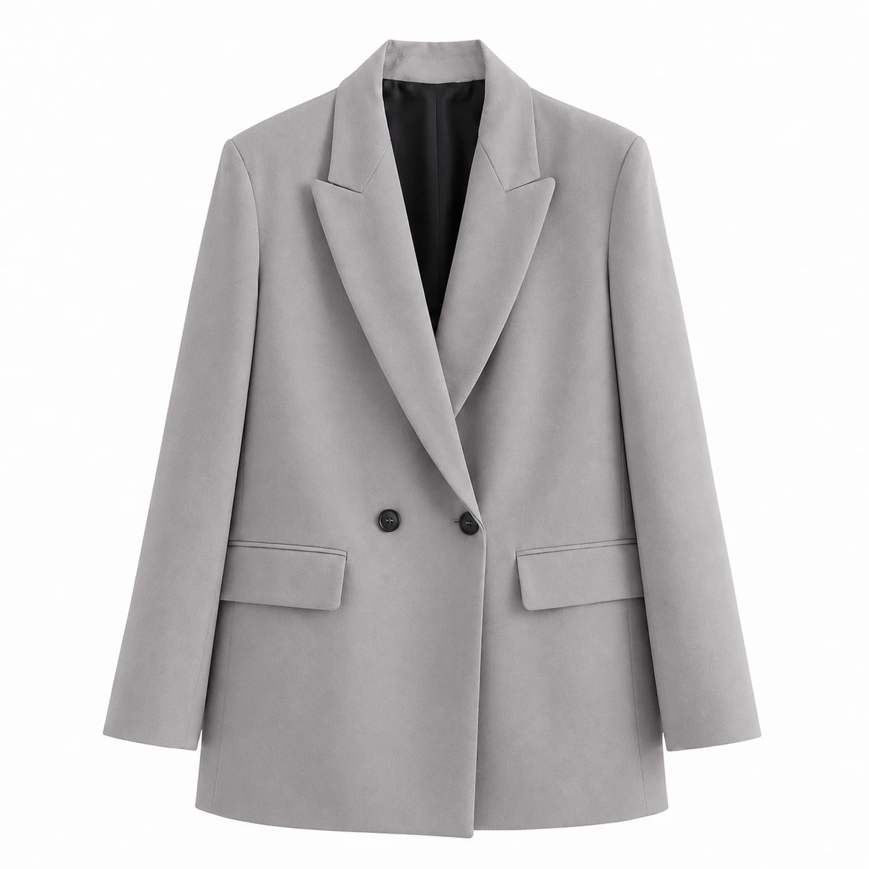 Double-Breasted Beige Blazer WHD0606228