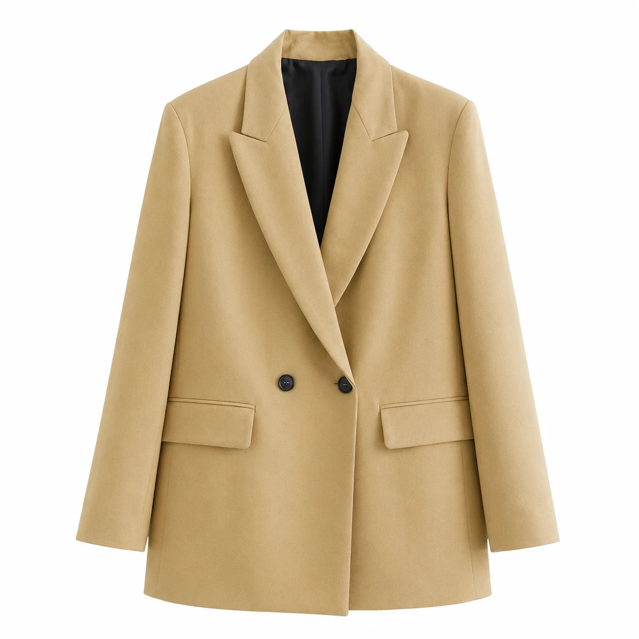 Double-Breasted Beige Blazer WHD0606228