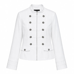 Military Button Zip Jacket WHD0606229