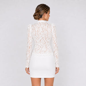 Scalloped Lace Button Blouse WHD0606236