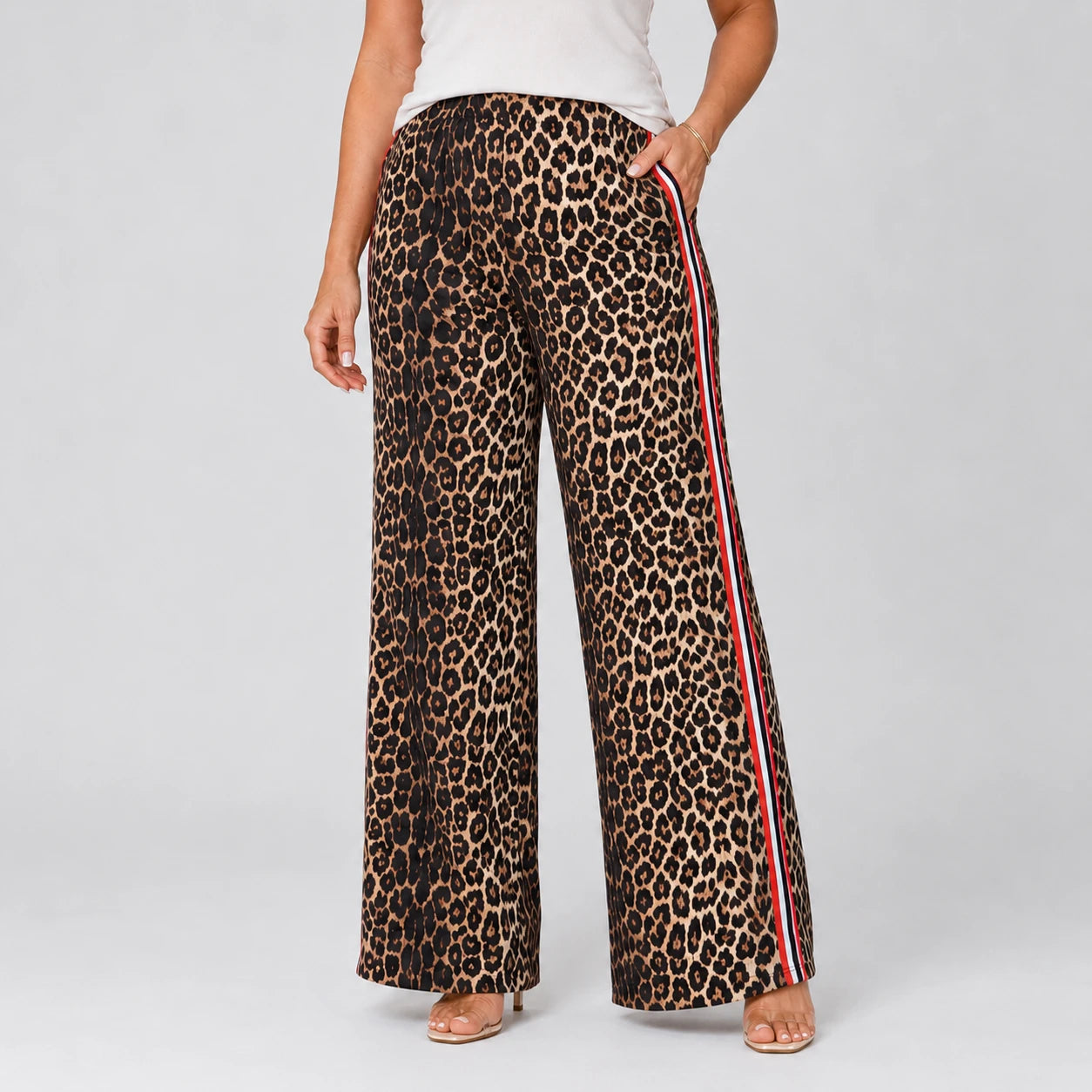 Leopard Side Stripe Pants WHD0606238