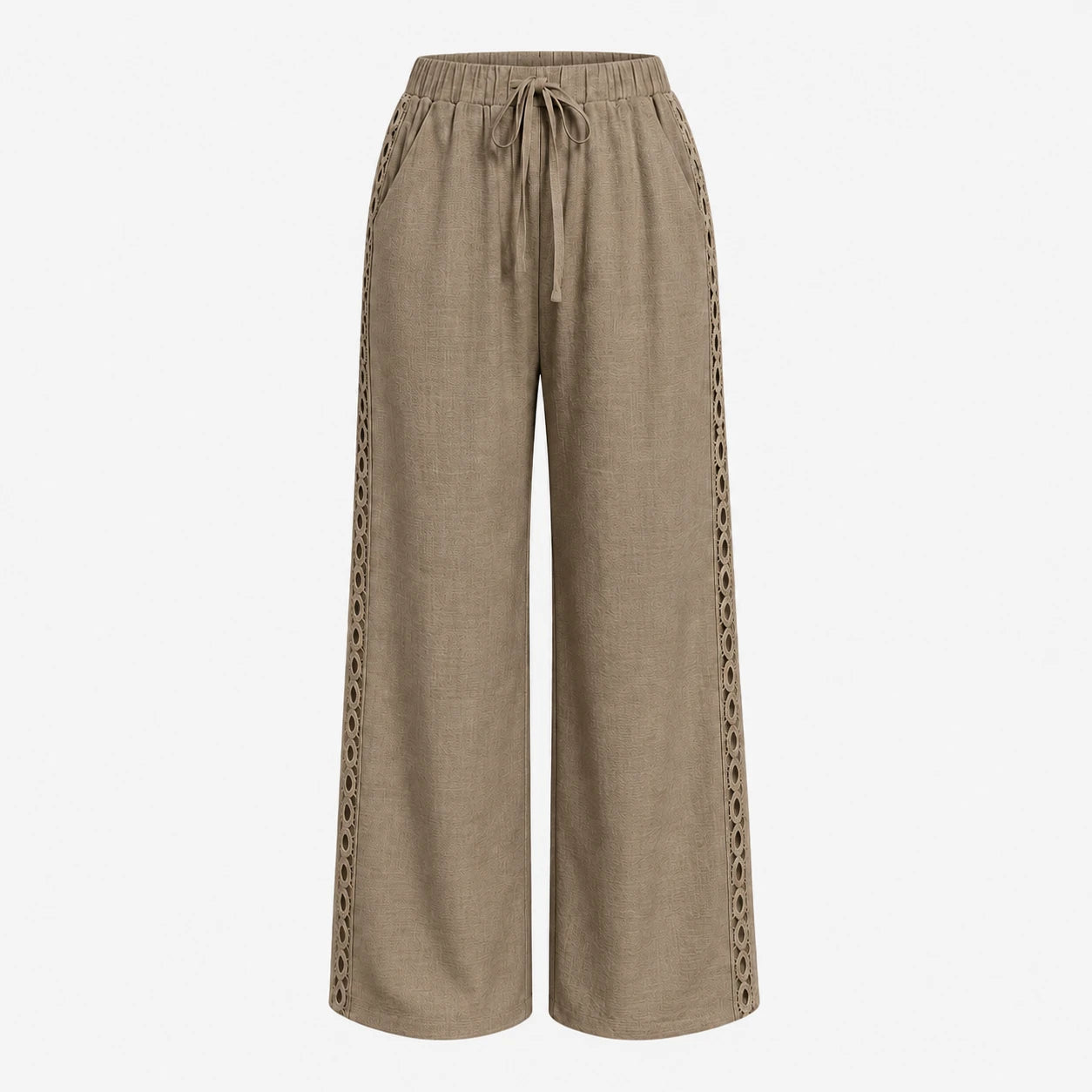 Lace Trim Drawstring Pants WHD0606240