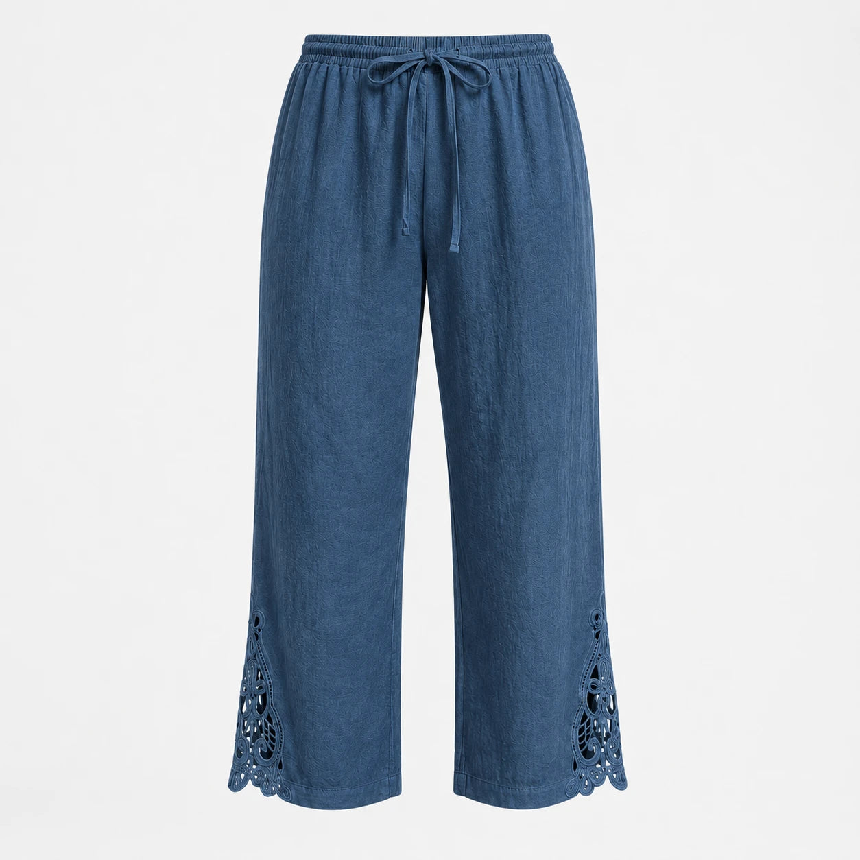 Lace Hem Drawstring Pants WHD0606242