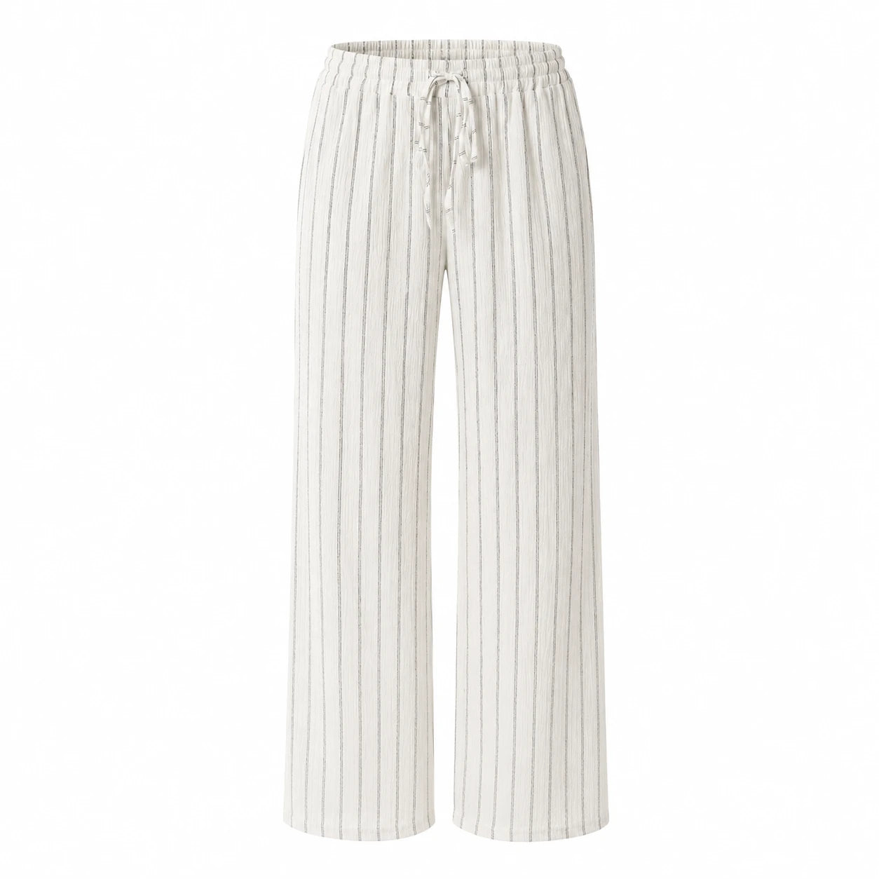 Striped Drawstring Wide Leg Pants WHD0606244